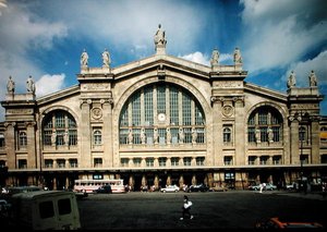 View of the facade of the Gare du Nord, built 1861-63