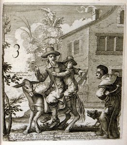 Illustration of fables by Jean de La Fontaine by Jacques Lagniet