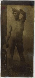 Study of a Male Nude Model, Standing Upright and Seen from the Front, in the Studio of Jacques de Lalaing