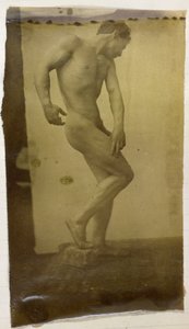 Study of a Male Nude Model, Standing and Seen from the Side, in the Studio of Jacques de Lalaing