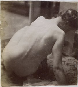 Study of a Female Nude Model, Seen from the Back, in the Studio of Jacques de Lalaing, Preliminary Study for Element for a Fountain in Musee des Beaux Arts, Tournai and for Circular Fountain