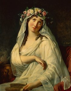 A Vestal Virgin Crowned with Flowers