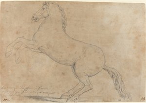 An Antique Sculpture of a Horse by Jacques Louis David