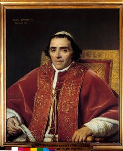 Half-Body Portrait of Pope Pius VII (Gregoire Chiaramonti), Pope in 1800 (1742-1823) by Jacques Louis David