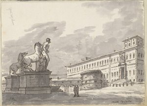 Monte Cavallo, with the Horse Tamers by Jacques Louis David