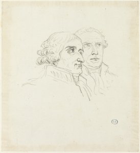 Studies for Distribution of Eagles: The Arch-Chancellor, Cambacérès and the Arch-Treasurer, Lebrun by Jacques Louis David