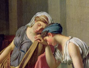 The Oath of Horatii (detail) by Jacques Louis David