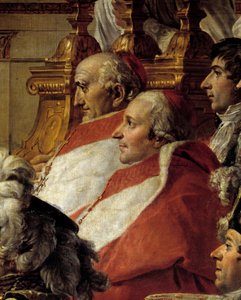The Rite of Napoleon. Detail Depicting the Cardinals and Jean Baptiste Jules Bernadotte During the Coronation of Emperor Napoleon I and Empress Josephine at Notre-Dame de Paris on December 2 by Jacques Louis David
