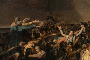The Tennis Court Oath, 20th June 1789 (detail) by Jacques Louis David