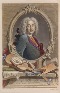 Portrait of Jean-Baptiste Oudry 1686-1755, 1755 by Jacques Nicolas Tardieu