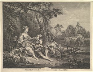Are They Thinking About the Grape by Jacques Philippe Le Bas