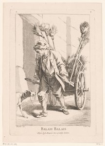 Street Vendor with Brooms by Jacques Philippe Le Bas