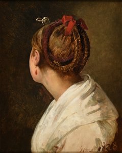Head of a Young Roman Woman by Jacques Raymond Brascassat