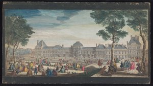 View of the Palais des Tuileries in Paris Seen from the Jardin des Tuileries by Jacques Rigaud
