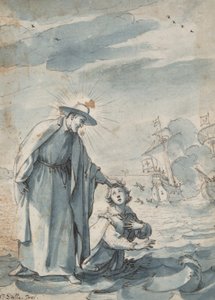 The Rescue of the Sailor Andrea, preparatory study for an engraving by Christian Sas