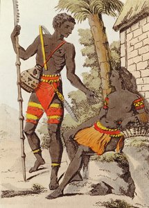 Man and Woman from the Palau Islands by Jacques after Grasset de Saint Sauveur