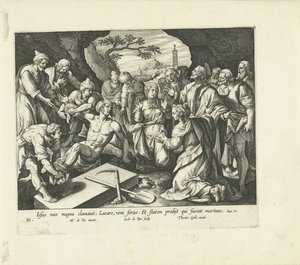 Raising of Lazarus (Vita, Passio et Resurrectio Jesu Christi, Life, Passion and Resurrection of Christ) by Jacques de Bie