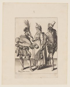 A Couple Addressed by a Lute Player, from The Masquerades by Jacques de Gheyn II