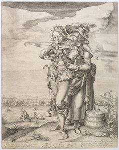 The Crossbowman and the Milkmaid, c. 1610 by Jacques de Gheyn the Younger