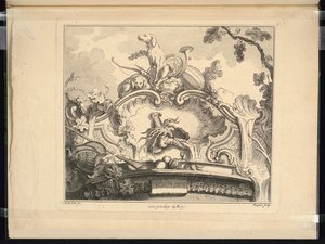 Design for a Cartouche with Crayfish (Horizontal)
