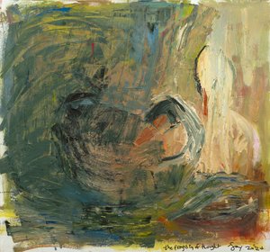 Modern Green Abstract by Jacqui Orly Ammon