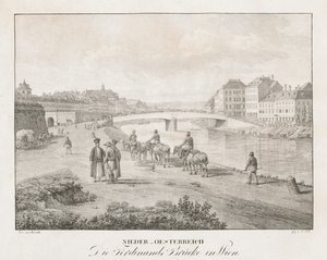 Nieder-oesterreich, Die Ferdinand Brucke in Wien by Jakob Alt