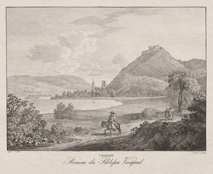 Hungary, Ruins of Vicegrad Castle by Jakob Alt