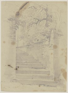 Old Stairs Surrounded by Trees by Jakob Becker