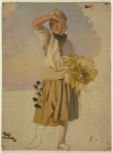 Peasant Girl with Sheaf, Shielding Her Eyes from the Sun