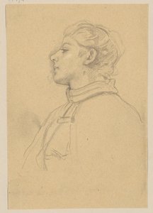 Young Woman, Slightly Viewed from Below to the Left