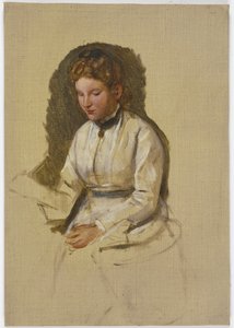 Young Girl in White Blouse by Jakob Becker