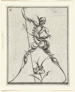Man walking with a stick (series title: Legume Ornaments for Gold and Silversmiths) by Jakob Custos