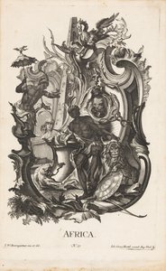 Rocaille with the Personification of the Continent Africa Africa (title on object) The Four Continents (series title) by Jakob Gottlieb Thelott