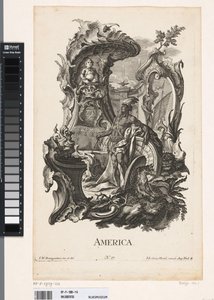 Rocaille with the Personification of the Continent America by Jakob Gottlieb Thelott
