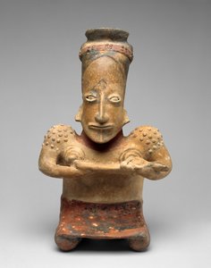Kneeling Woman Nursing a Baby, Proto-Classic, 100 BC-AD 300 by Jalisco