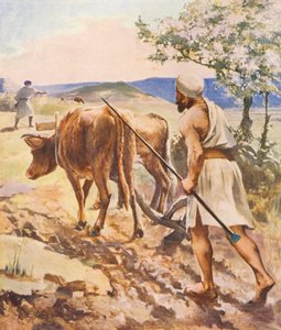 Holy Land: Ploughing Near Nazareth by James (after) Clark
