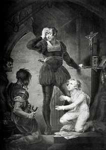 King John. Act IV, Scene I: Hubert with Arthur in the Prison by James (after) Northcote