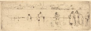 A Sketch on the Embankment, c. 1884-1886 by James Abbott McNeill Whistler