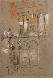 A Venetian Courtyard by James Abbott McNeill Whistler