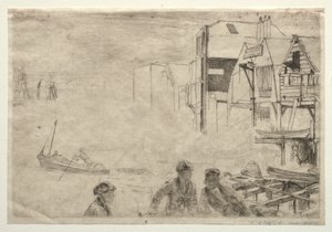 A Wharf by James Abbott McNeill Whistler