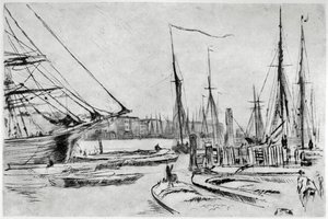 A sketch from Billingsgate, 1904 by James Abbott McNeill Whistler