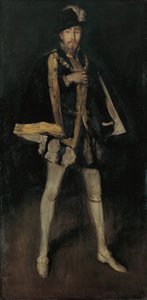 Arrangement in Black, No. 3: Sir Henry Irving as Philip II of Spain, 1876, reworked 1885 by James Abbott McNeill Whistler