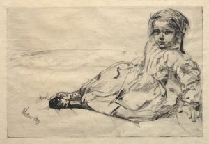 Bibi Valentin, 1859 by James Abbott McNeill Whistler