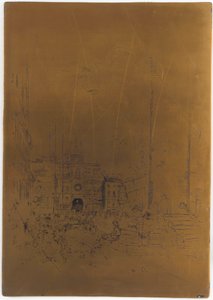 Cancelled Printing Plate for The Piazzetta, 1879-1880 by James Abbott McNeill Whistler
