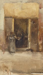 Figures in a Doorway by James Abbott McNeill Whistler