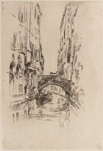 Gondola under a Bridge by James Abbott McNeill Whistler