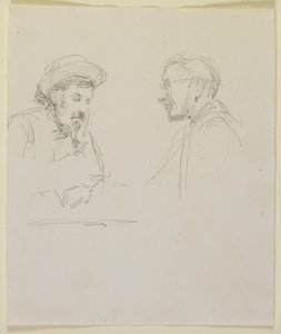 Heads of Two Men, c.1855-59 by James Abbott McNeill Whistler