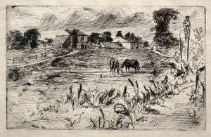 Landscape with the Horse, 1859 by James Abbott McNeill Whistler
