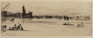 Old Westminster Bridge by James Abbott McNeill Whistler