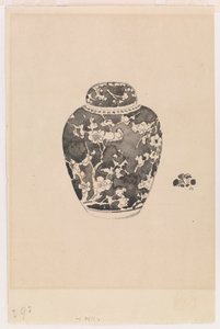 Oviform Ginger Jar with Bell-shaped cover by James Abbott McNeill Whistler